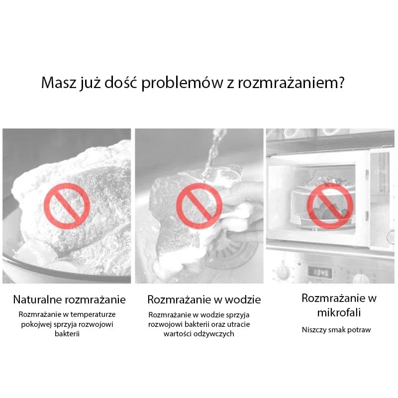 Taca do Szybkiego Rozmrażania Mięsa i Owoców - Gadżet Kuchenny